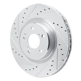 Dynamic Friction 2022-2026 Acura MDX Front Left Drilled & Slotted Silver Brake Rotor by Dynamic Friction Company 631-58037L