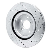 Dynamic Friction 2022-2026 Acura MDX Front Left Drilled & Slotted Silver Brake Rotor by Dynamic Friction Company 631-58037L