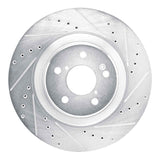 Dynamic Friction 2022-2026 Acura MDX Front Right Drilled & Slotted Silver Brake Rotor by Dynamic Friction Company 631-58037R