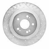 Dynamic Friction 2022-2026 Acura MDX Rear Right Drilled & Slotted Silver Brake Rotor by Dynamic Friction Company 631-58038R