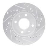 R1 Concepts 1983-1987 Honda Prelude Front Left Drilled & Slotted Silver Brake Rotor by R1 Concepts 631-59003L