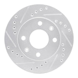 R1 Concepts 1983-1987 Honda Prelude Front Left Drilled & Slotted Silver Brake Rotor by R1 Concepts 631-59003L