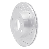 R1 Concepts 1983-1987 Honda Prelude Front Right Drilled & Slotted Silver Brake Rotor by R1 Concepts 631-59003R