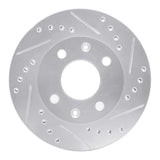 R1 Concepts 1983-1987 Honda Prelude Front Right Drilled & Slotted Silver Brake Rotor by R1 Concepts 631-59003R