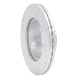 R1 Concepts 1983-1987 Honda Prelude Front Right Drilled & Slotted Silver Brake Rotor by R1 Concepts 631-59003R