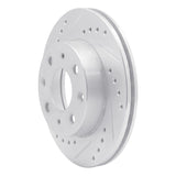 R1 Concepts 1982-1983 Honda Accord Sedan Front Left Drilled & Slotted Silver Brake Rotor by R1 Concepts 631-59004L