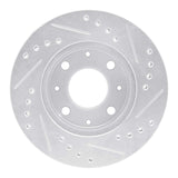 R1 Concepts 1982-1983 Honda Accord Sedan Front Left Drilled & Slotted Silver Brake Rotor by R1 Concepts 631-59004L