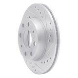 R1 Concepts 1982-1983 Honda Accord Sedan Front Right Drilled & Slotted Silver Brake Rotor by R1 Concepts 631-59004R