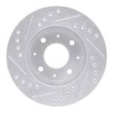 R1 Concepts 1982-1983 Honda Accord Sedan Front Right Drilled & Slotted Silver Brake Rotor by R1 Concepts 631-59004R