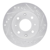 R1 Concepts 1982-1983 Honda Accord Sedan Front Right Drilled & Slotted Silver Brake Rotor by R1 Concepts 631-59004R