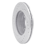 R1 Concepts 1982-1983 Honda Accord Sedan Front Right Drilled & Slotted Silver Brake Rotor by R1 Concepts 631-59004R