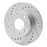 R1 Concepts 1984-2006 Honda Civic Wagon Front Left Drilled & Slotted Silver Brake Rotor by R1 Concepts 631-59005L