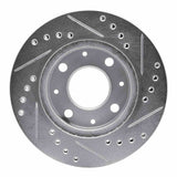 R1 Concepts 1984-2006 Honda Civic Wagon Front Left Drilled & Slotted Silver Brake Rotor by R1 Concepts 631-59005L