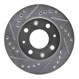 R1 Concepts 1984-2006 Honda Civic Wagon Front Left Drilled & Slotted Silver Brake Rotor by R1 Concepts 631-59005L