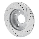 R1 Concepts 1984-2006 Honda Civic Wagon Front Left Drilled & Slotted Silver Brake Rotor by R1 Concepts 631-59005L