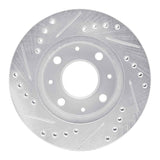 R1 Concepts 1984-2006 Honda Civic Hatchback Front Right Drilled & Slotted Silver Brake Rotor by R1 Concepts 631-59005R