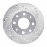 R1 Concepts 1984-2006 Honda Civic Hatchback Front Right Drilled & Slotted Silver Brake Rotor by R1 Concepts 631-59005R