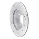 R1 Concepts 1984-2006 Honda Civic Hatchback Front Right Drilled & Slotted Silver Brake Rotor by R1 Concepts 631-59005R