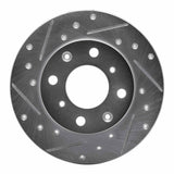R1 Concepts 1979-1983 Honda Civic Wagon Front Left Drilled & Slotted Silver Brake Rotor by R1 Concepts 631-59008L