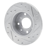 R1 Concepts 1979-1983 Honda Civic Wagon Front Left Drilled & Slotted Silver Brake Rotor by R1 Concepts 631-59008L