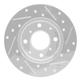 R1 Concepts 1984-1987 Honda Civic Sedan Front Left Drilled & Slotted Silver Brake Rotor by R1 Concepts 631-59009L