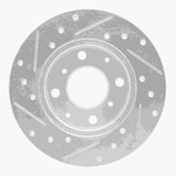 R1 Concepts 1984-1987 Honda Civic Front Right Drilled & Slotted Silver Brake Rotor by R1 Concepts 631-59009R