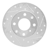 R1 Concepts 1984-1987 Honda Civic Front Right Drilled & Slotted Silver Brake Rotor by R1 Concepts 631-59009R