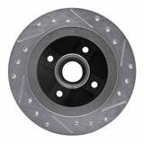 R1 Concepts 1984-1987 Honda Prelude Rear Left Drilled & Slotted Silver Brake Rotor by R1 Concepts 631-59010L