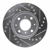 R1 Concepts 1984-1990 Honda Accord Hatchback Front Left Drilled & Slotted Silver Brake Rotor by R1 Concepts 631-59011L