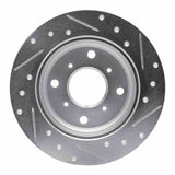 R1 Concepts 1986-1996 Acura Legend Rear Left Drilled & Slotted Silver Brake Rotor by R1 Concepts 631-59013L