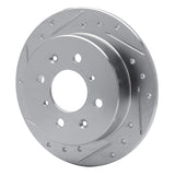 R1 Concepts 1988-2001 Acura Integra Rear Left Drilled & Slotted Silver Brake Rotor by R1 Concepts 631-59014L