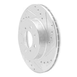 R1 Concepts 1988-1991 Honda Accord Coupe Front Right Drilled & Slotted Silver Brake Rotor by R1 Concepts 631-59015R