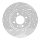 R1 Concepts 1988-1991 Honda Accord Coupe Front Right Drilled & Slotted Silver Brake Rotor by R1 Concepts 631-59015R