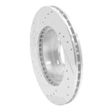 R1 Concepts 1988-1991 Honda Accord Coupe Front Right Drilled & Slotted Silver Brake Rotor by R1 Concepts 631-59015R