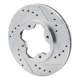 R1 Concepts 1990-1997 Acura CL Front Right Drilled & Slotted Silver Brake Rotor by R1 Concepts 631-59017R