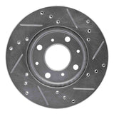 R1 Concepts 1990-2000 Honda Civic Hatchback Front Left Drilled & Slotted Silver Brake Rotor by R1 Concepts 631-59018L
