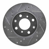 R1 Concepts 1990-2000 Honda Civic Hatchback Front Left Drilled & Slotted Silver Brake Rotor by R1 Concepts 631-59018L