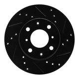 R1 Concepts 1990-2000 Honda Civic Sedan Front Right Drilled & Slotted Silver Brake Rotor by R1 Concepts 631-59018R