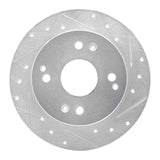 R1 Concepts 1992-1997 Acura CL Rear Right Drilled & Slotted Silver Brake Rotor by R1 Concepts 631-59019R