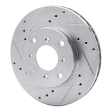 R1 Concepts 1992-1996 Honda Prelude Front Left Drilled & Slotted Silver Brake Rotor by R1 Concepts 631-59021L