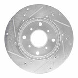 R1 Concepts 1992-1996 Honda Prelude Front Right Drilled & Slotted Silver Brake Rotor by R1 Concepts 631-59021R