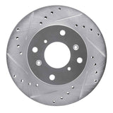 R1 Concepts 1998-2002 Acura CL Front Left Drilled & Slotted Silver Brake Rotor by R1 Concepts 631-59023L