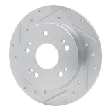 R1 Concepts 1997-2015 Acura CSX Rear Left Drilled & Slotted Silver Brake Rotor by R1 Concepts 631-59024L