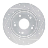 R1 Concepts 1997-2015 Acura CSX Rear Left Drilled & Slotted Silver Brake Rotor by R1 Concepts 631-59024L