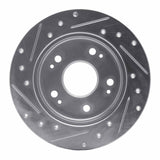 R1 Concepts 1997-2015 Acura ILX Rear Right Drilled & Slotted Silver Brake Rotor by R1 Concepts 631-59024R