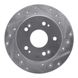 R1 Concepts 1997-2015 Acura ILX Rear Right Drilled & Slotted Silver Brake Rotor by R1 Concepts 631-59024R