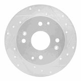R1 Concepts 1998-2002 Acura CL Rear Right Drilled & Slotted Silver Brake Rotor by R1 Concepts 631-59025R