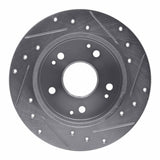 R1 Concepts 1997-2006 Acura Integra Rear Left Drilled & Slotted Silver Brake Rotor by R1 Concepts 631-59026L