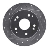 R1 Concepts 1997-2006 Acura Integra Rear Left Drilled & Slotted Silver Brake Rotor by R1 Concepts 631-59026L