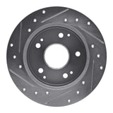 R1 Concepts 1997-2006 Acura RSX Rear Right Drilled & Slotted Silver Brake Rotor by R1 Concepts 631-59026R
